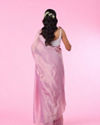 Mohey Women Radiant Purple Organza Saree