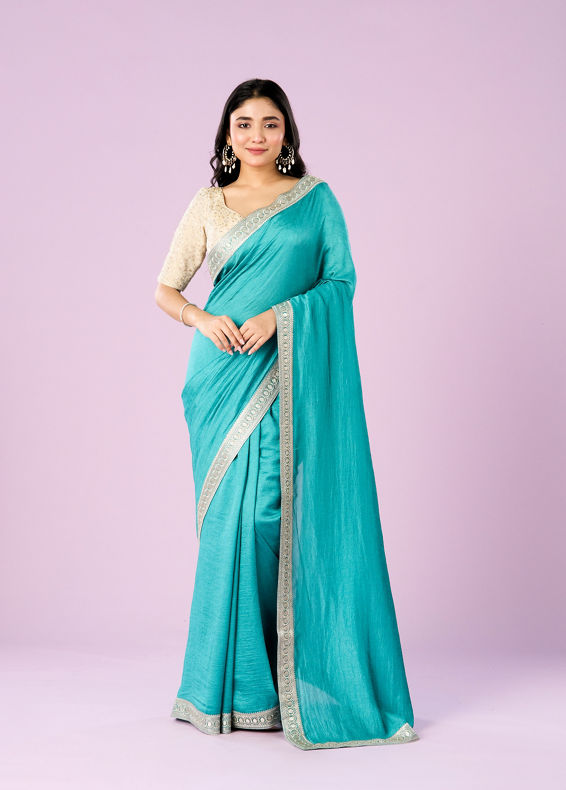 Mohey Women Aqua Radiance Saree