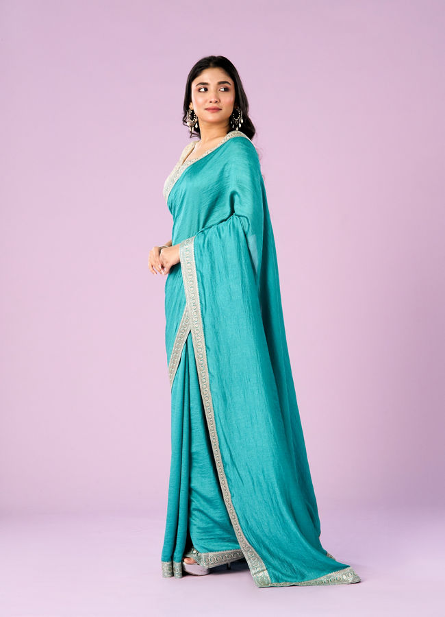 Mohey Women Aqua Radiance Saree