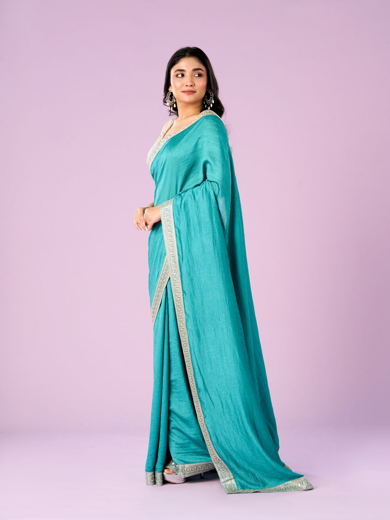 Mohey Women Aqua Radiance Saree