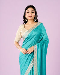 Mohey Women Aqua Radiance Saree