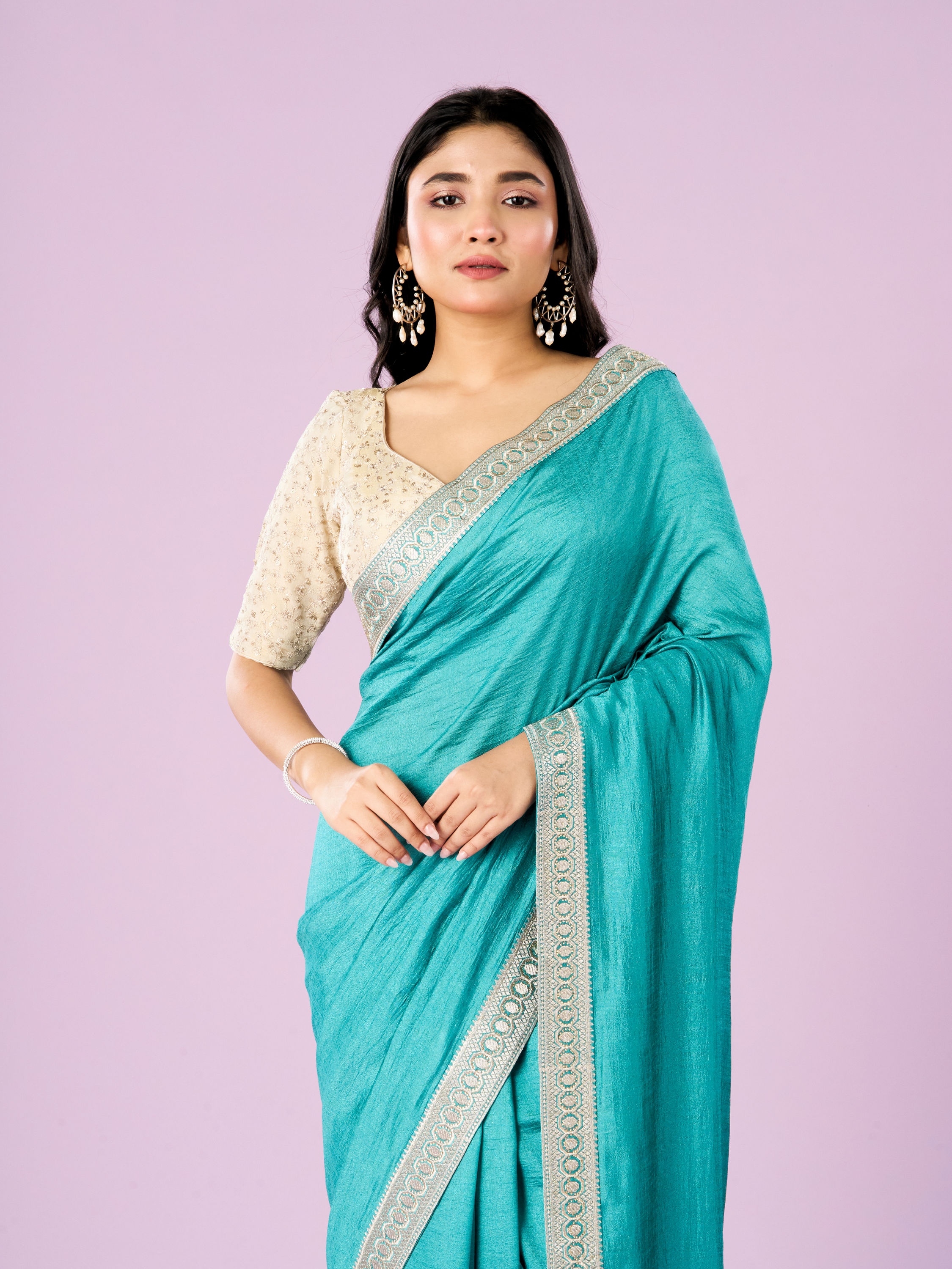 Mohey Women Aqua Radiance Saree