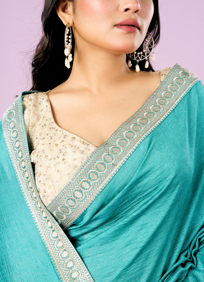 Mohey Women Aqua Radiance Saree
