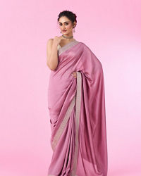 Mohey Women Dusty Pink Elegance Art Silk Saree