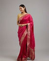 Mohey Women Radiant Rani Pink Saree
