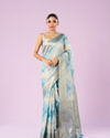 Mohey Women Light Blue Enchantress Saree