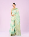 Mohey Women Sea Green Finery Saree