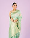 Mohey Women Sea Green Finery Saree