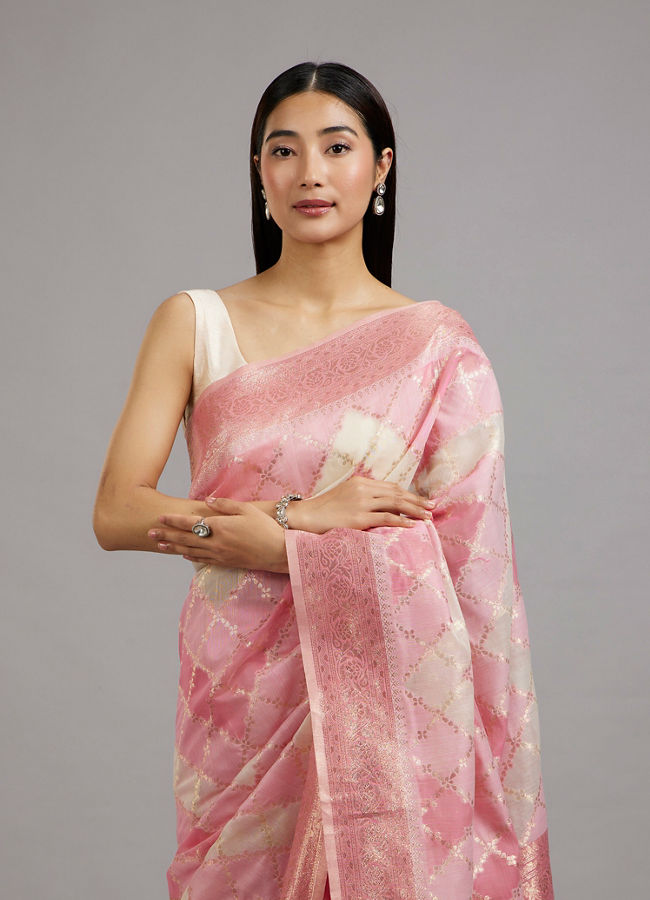 Mohey Women Vibrant Pink Elegance Saree