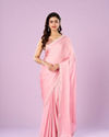Mohey Women Pink Chinon Elegance Saree