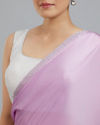 Mohey Women Chinon Purple Elegance Saree
