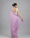 Mohey Women Chinon Purple Elegance Saree