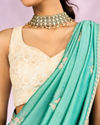 Mohey Women Enchanting Sea Green Saree