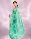 Mohey Women Enchanting Sea Green Saree