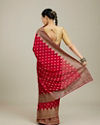 Mohey Women Classic Red Love Regalia Saree image number 4