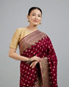 Mohey Women Wine Glory Elegance Saree