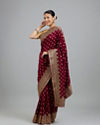 Mohey Women Wine Glory Elegance Saree