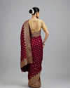 Mohey Women Wine Glory Elegance Saree
