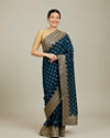 Mohey Women Ethereal Blue Elegant Saree image number 0