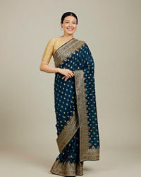 Mohey Women Ethereal Blue Elegant Saree