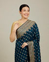 Mohey Women Ethereal Blue Elegant Saree image number 1