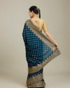 Mohey Women Ethereal Blue Elegant Saree image number 4