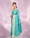 Mohey Women Exquisite Light Blue Saree