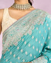 Mohey Women Exquisite Light Blue Saree