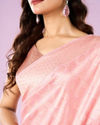 Mohey Women Ethereal Pink Banarasi Saree