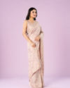 Mohey Women Pink Georgette Charmer Saree