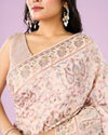 Mohey Women Pink Georgette Charmer Saree