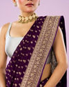 Mohey Women Radiant Purple Georgette Saree