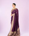 Mohey Women Radiant Purple Georgette Saree