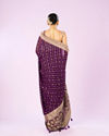 Mohey Women Radiant Purple Georgette Saree