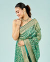 Mohey Women Emerald Enchantress Organza Saree