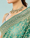 Mohey Women Emerald Enchantress Organza Saree