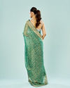 Mohey Women Emerald Enchantress Organza Saree