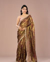 Classy Organza Magic Brown Saree
