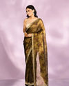 Majestic Mehandi Green Organza Radiance Saree