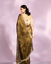 Mohey Women Majestic Mehandi Green Organza Radiance Saree