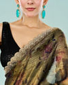 Mohey Women Ethereal Blue Organza Saree