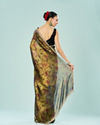 Mohey Women Ethereal Blue Organza Saree