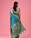 Mohey Women Ravishing Rama Green Banarasi Saree