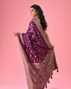 Mohey Women Radiant Purple Elegance Banarasi Saree