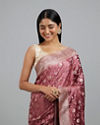Mohey Women Dusty Pink Elegance Saree