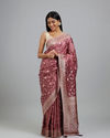 Mohey Women Dusty Pink Elegance Saree
