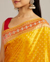 Mohey Women Mustard Yellow Elegance Saree