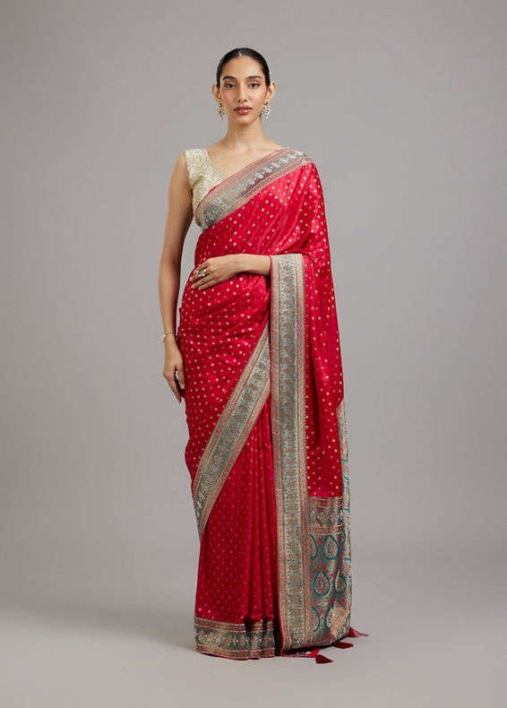 Mohey Women Ravishing Rani Pique Saree