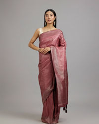 Mohey Women Dusty Pink Elegance Saree