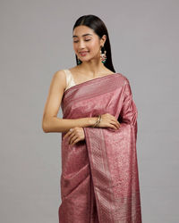 Mohey Women Dusty Pink Elegance Saree